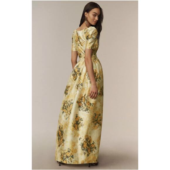 BHLDN Aurora Puff-Sleeve Taffeta Maxi Dress - Picture 3 of 8